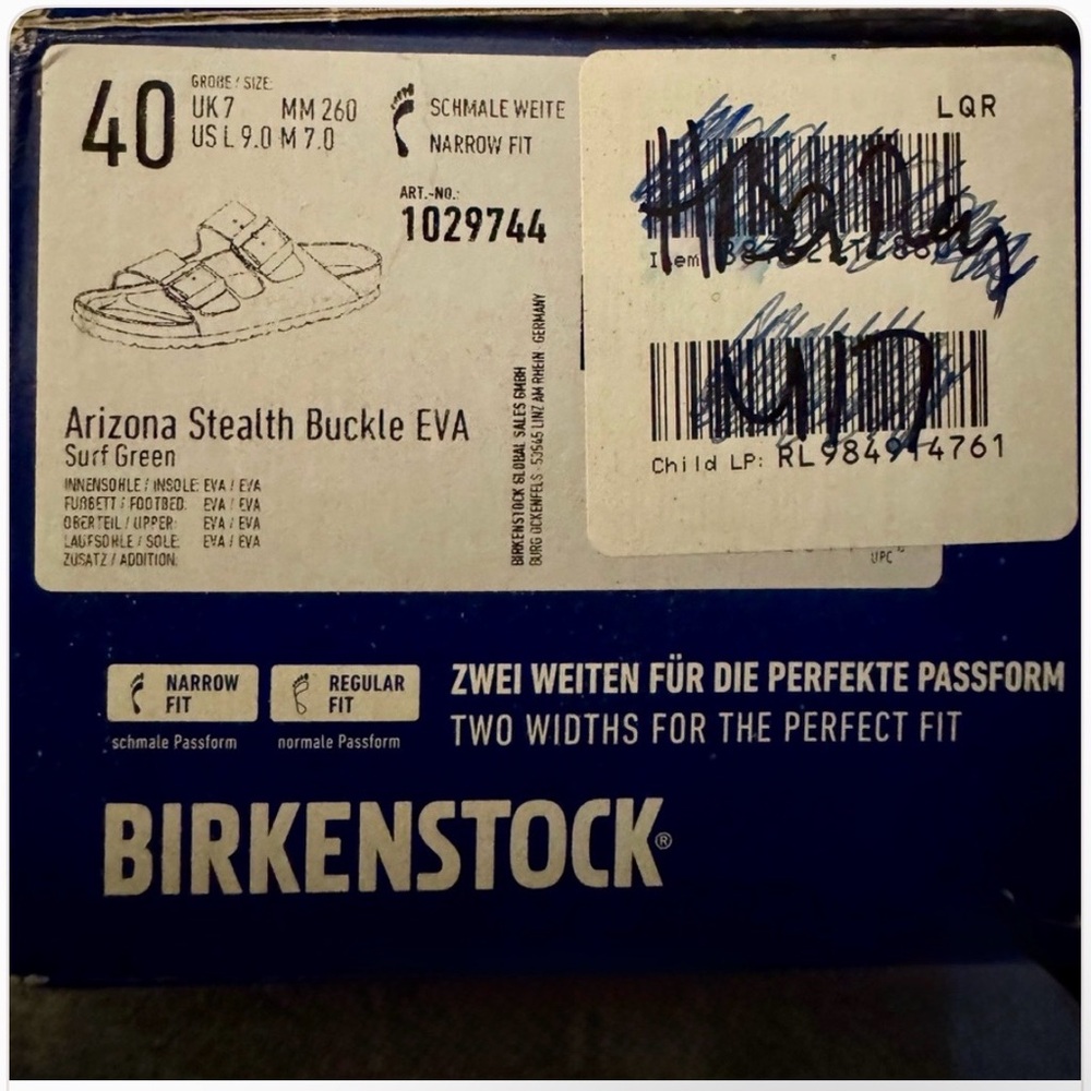 Birkenstock Arizona Surf Green EU 40 US 9 - Picture 5 of 6